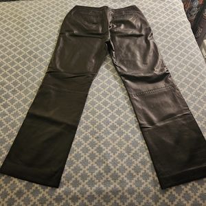 Black Leather Pants Women's 12